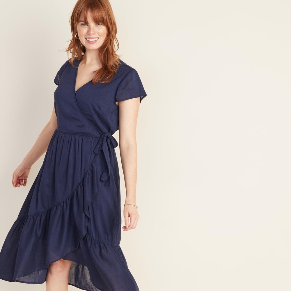 NWT Old Navy Lost at Sea Tiered Wrap Dress